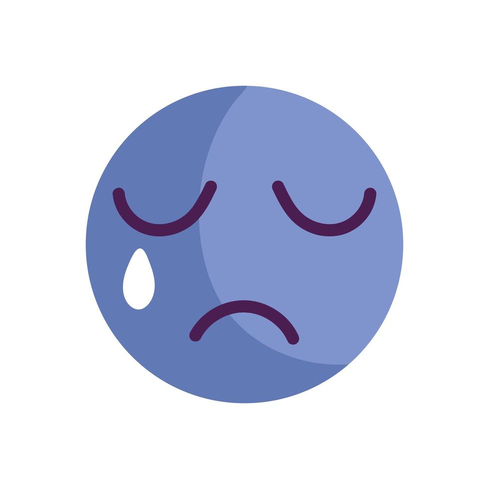 crying emoji cartoon vector