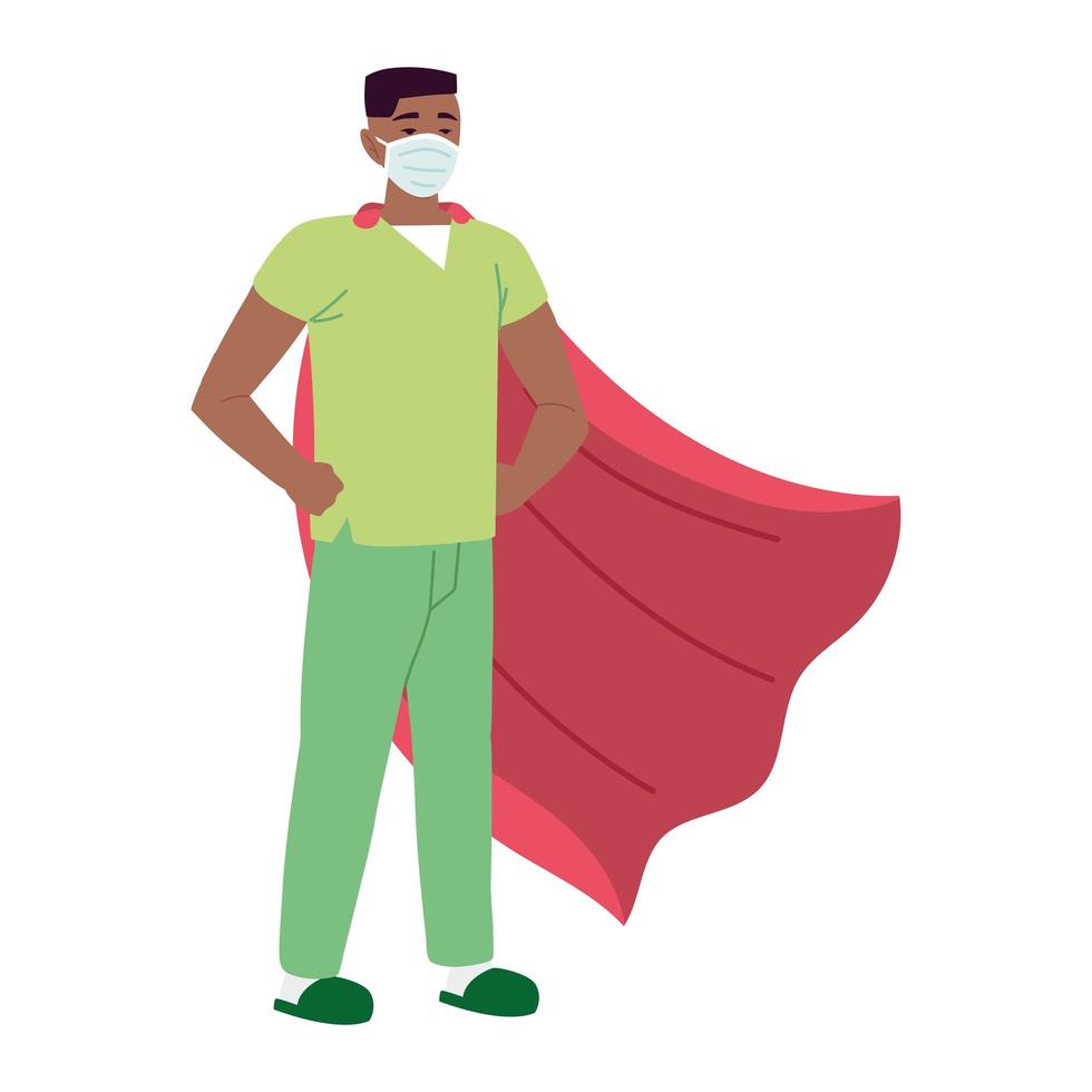 nurse character cape vector