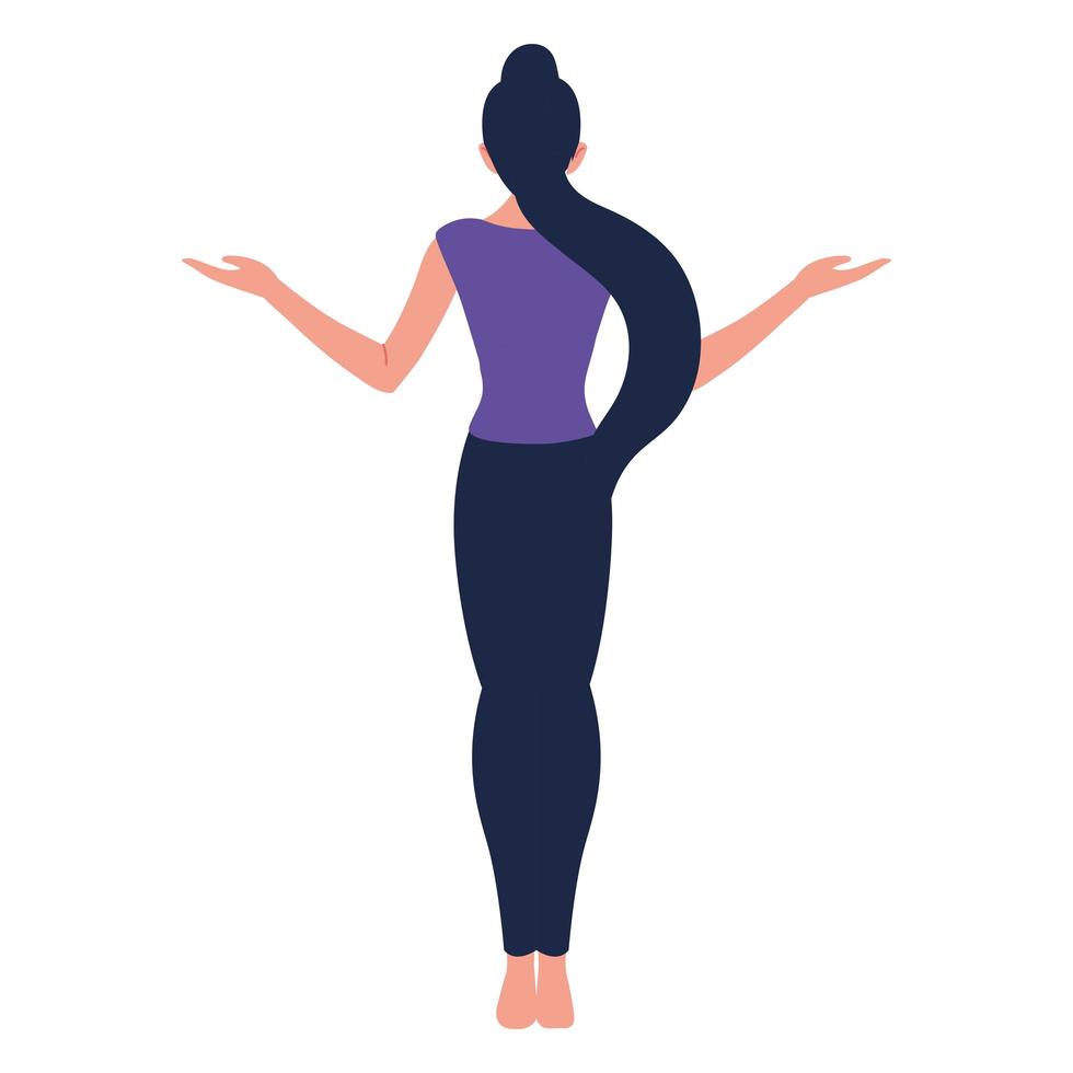 back view woman vector