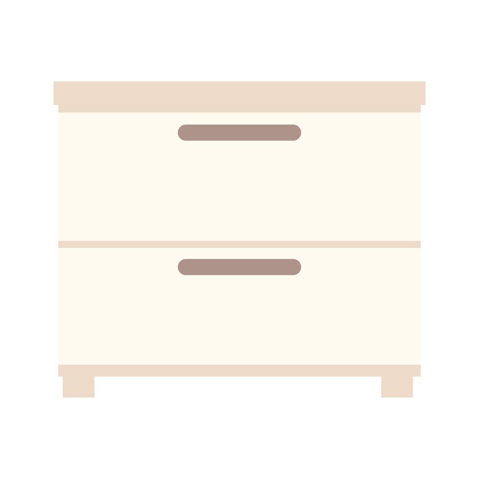 modern bedside table vector