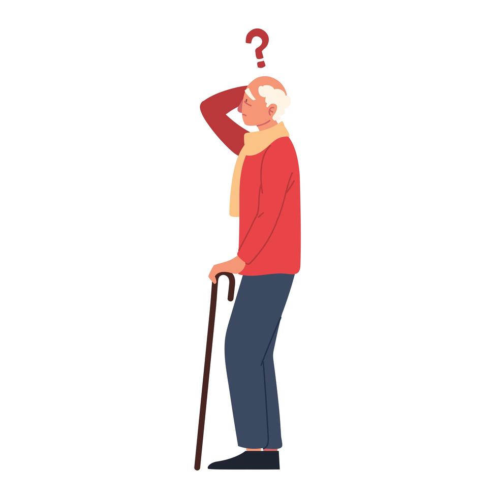 old man character vector