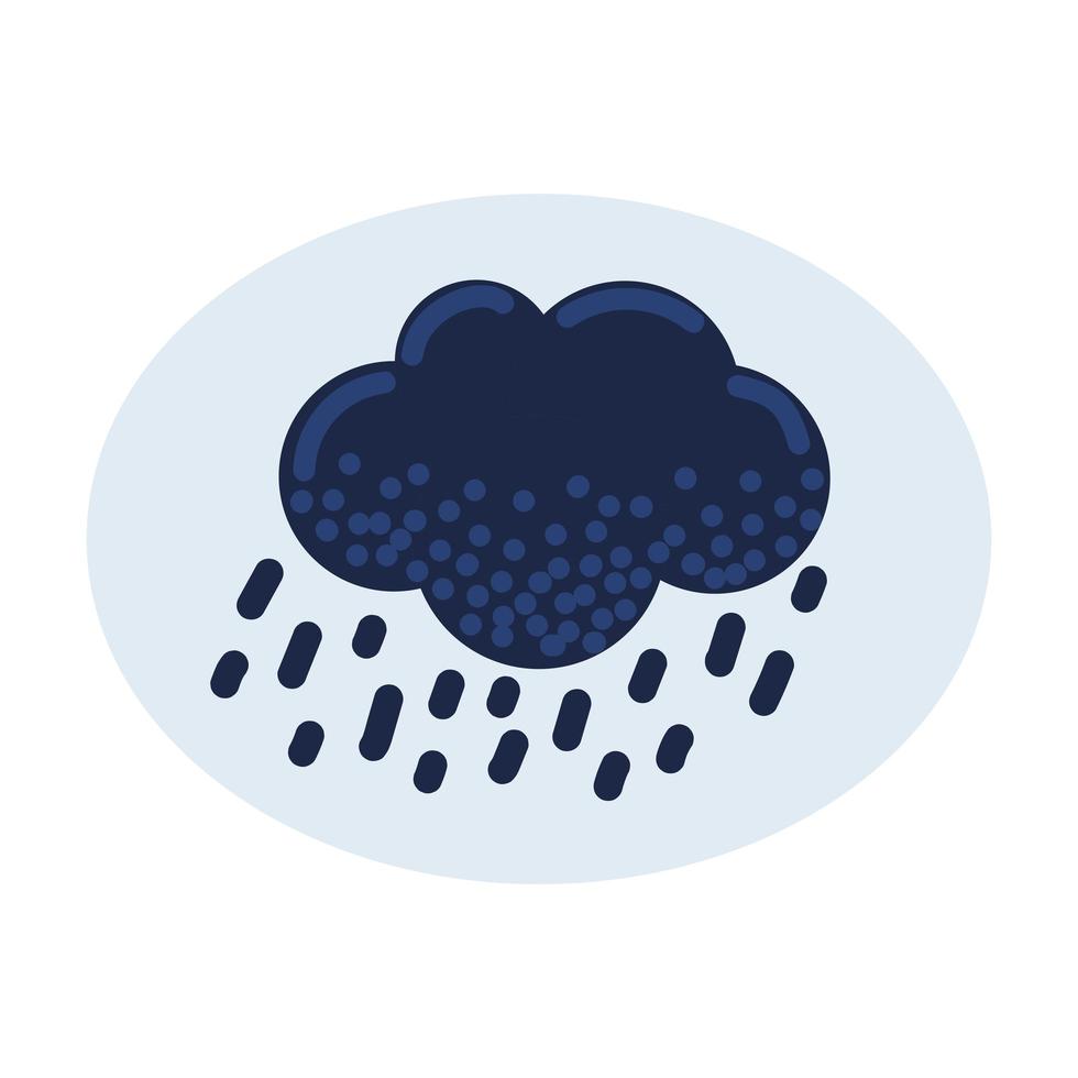 clima de lluvia de nubes vector