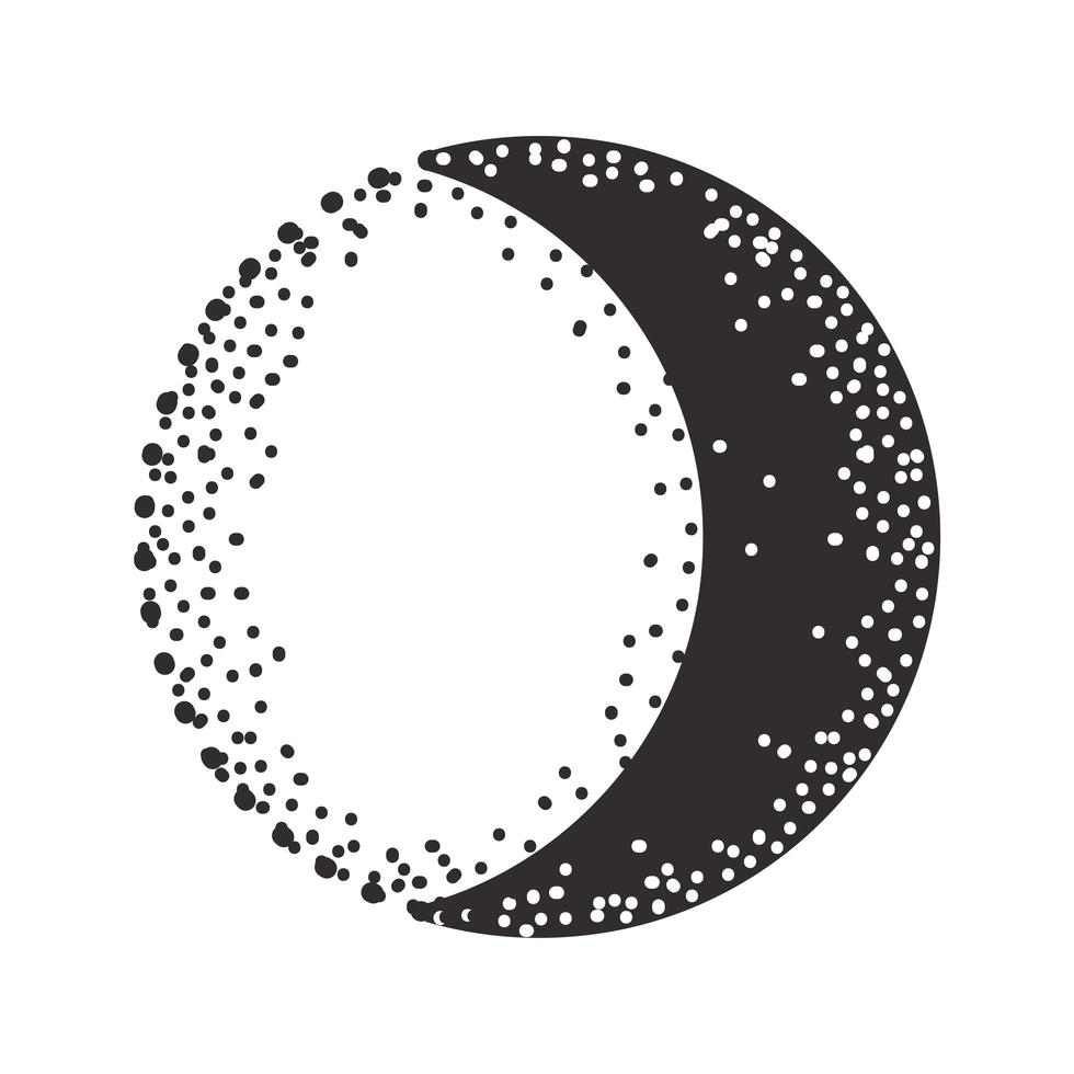 moon waxing crescent vector