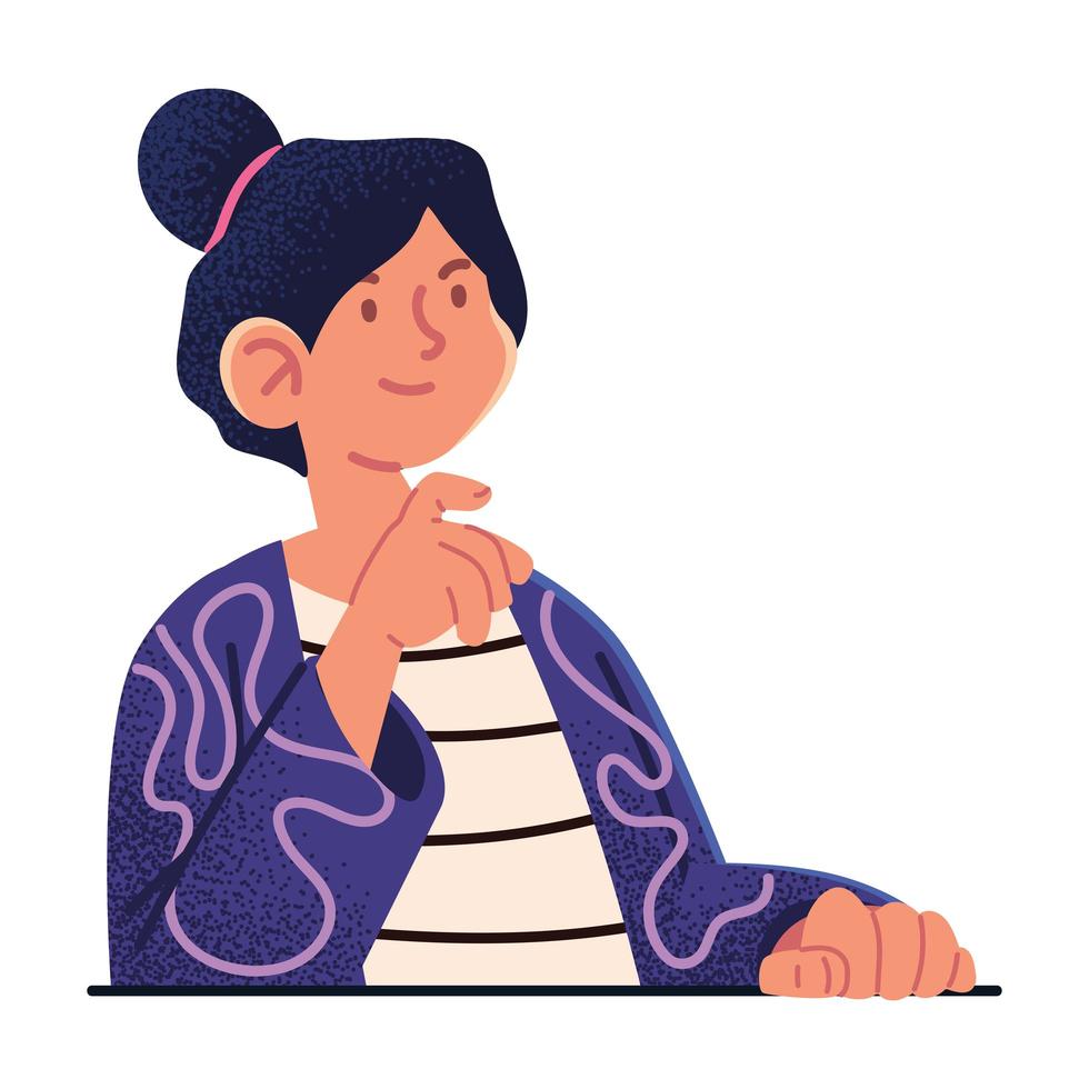 woman young character vector
