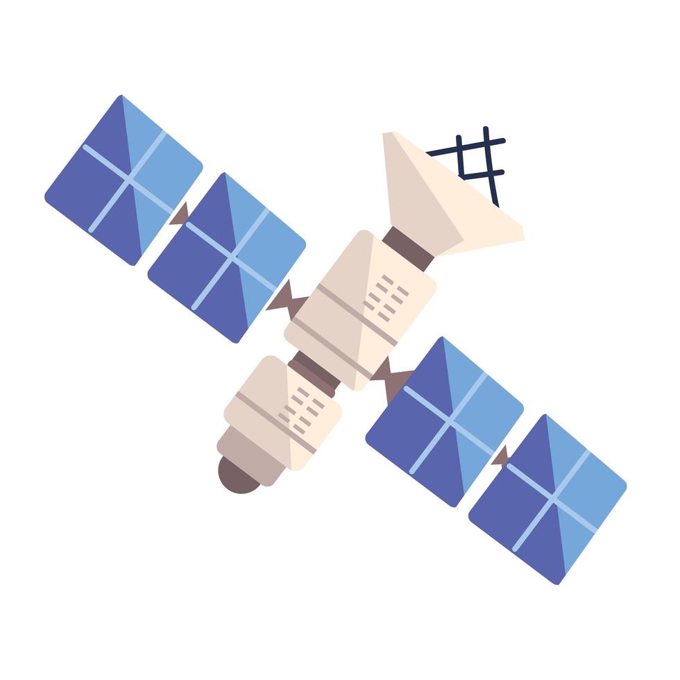 comunicación de tecnología de ciencia de satélite espacial vector