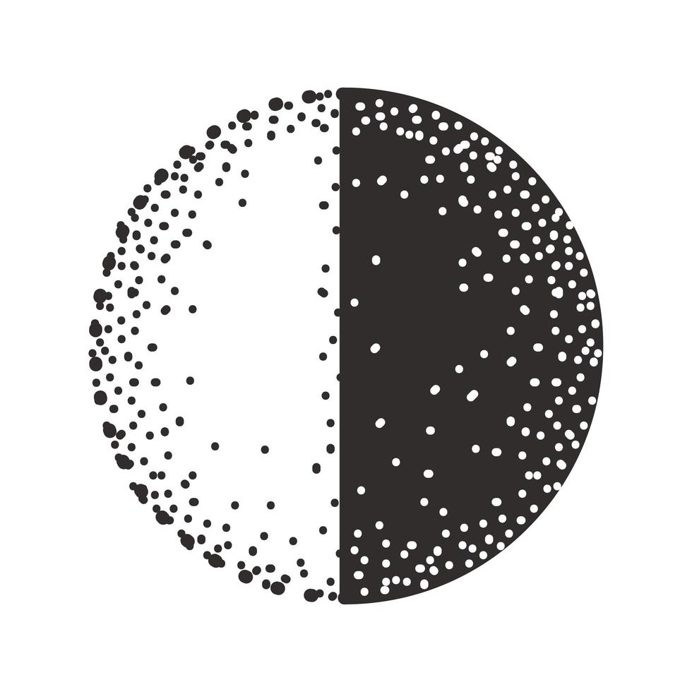 moon waxing quarter vector