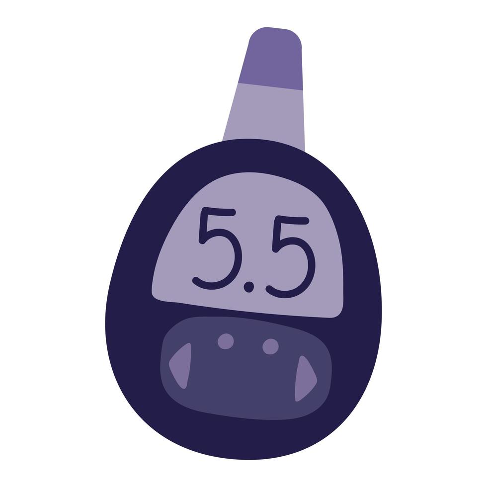 diabetes glucometer device vector