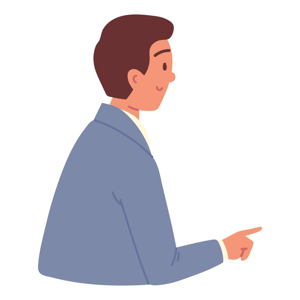 side view man character vector