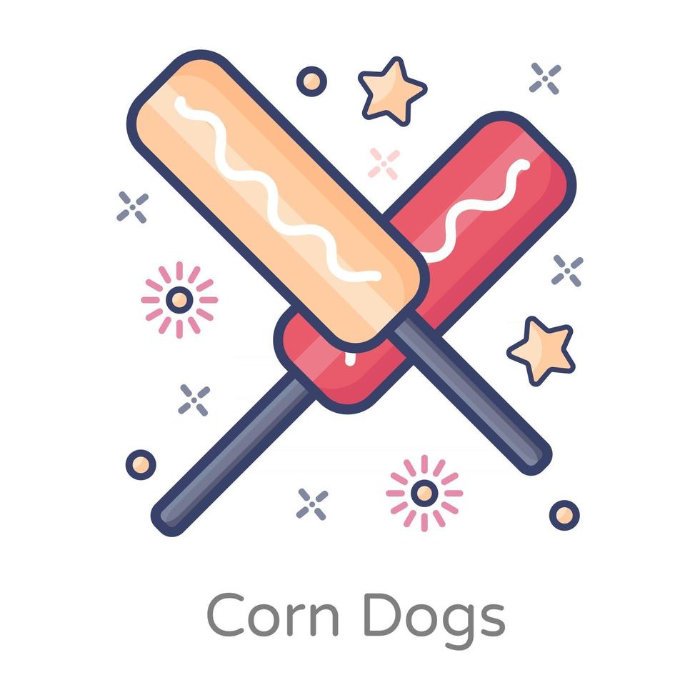 diseño de perros de maíz vector