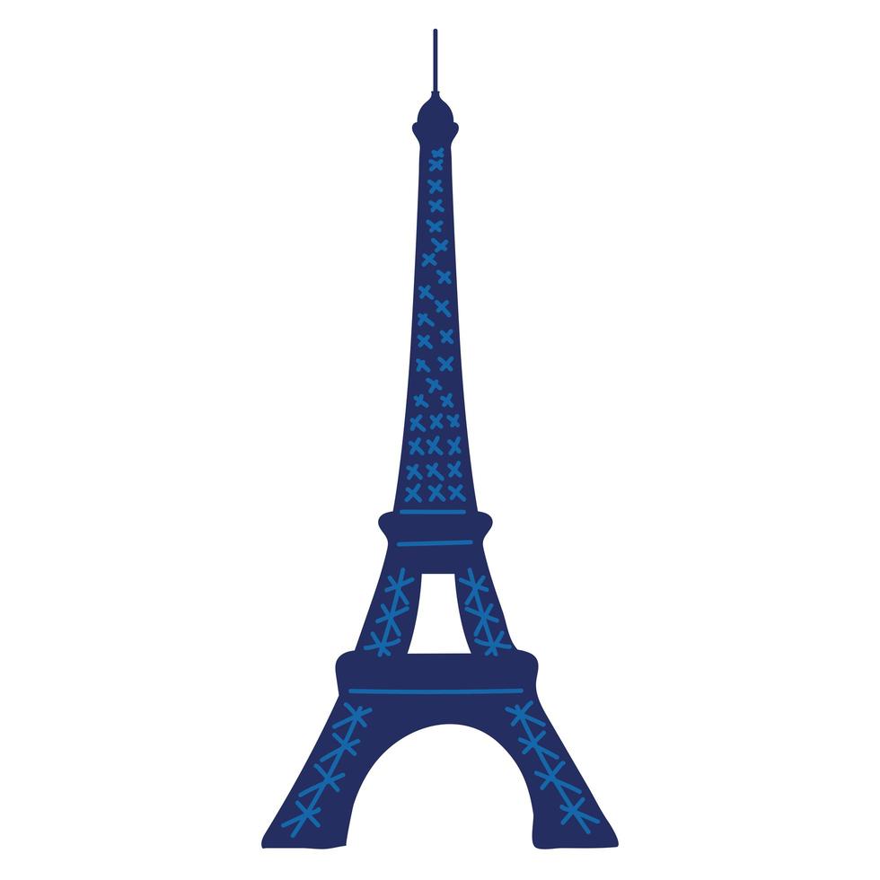 torre eiffel azul vector