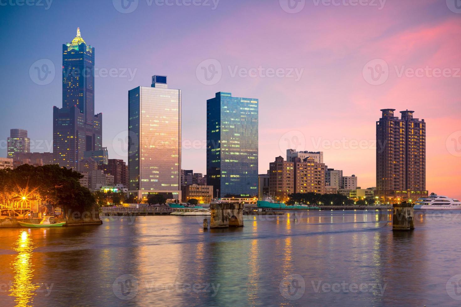 Night view of True Love Harbor in Kaohsiung photo