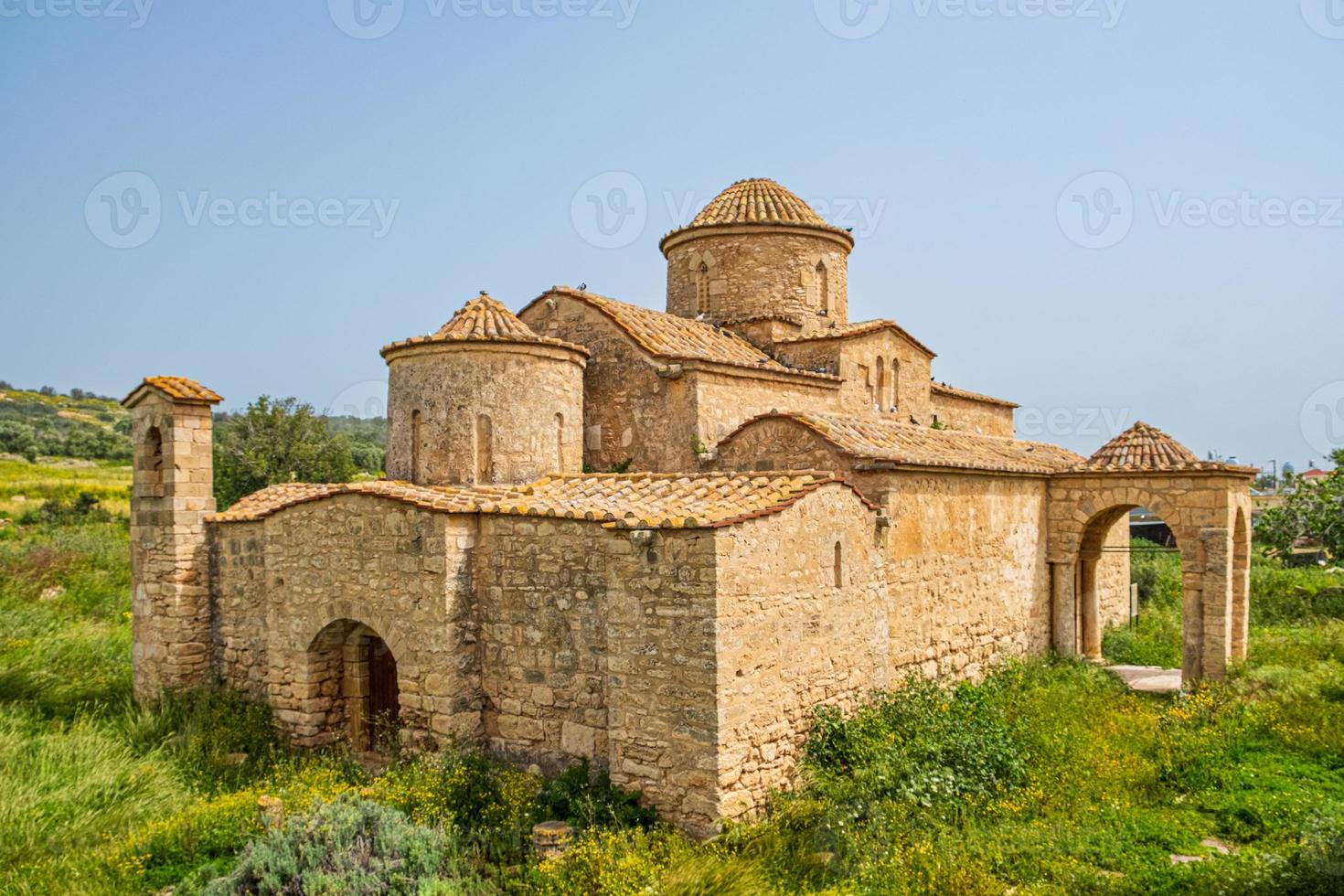 Panayia Kanakaria 6th century Byzantine Monastery Church in Lythrangomi,  Cyprus photo