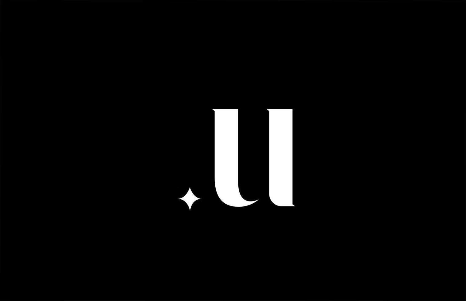 Logotipo de la letra del alfabeto u para negocios y empresa. letras creativas en blanco y negro. icono de diseño de marca de identidad corporativa vector