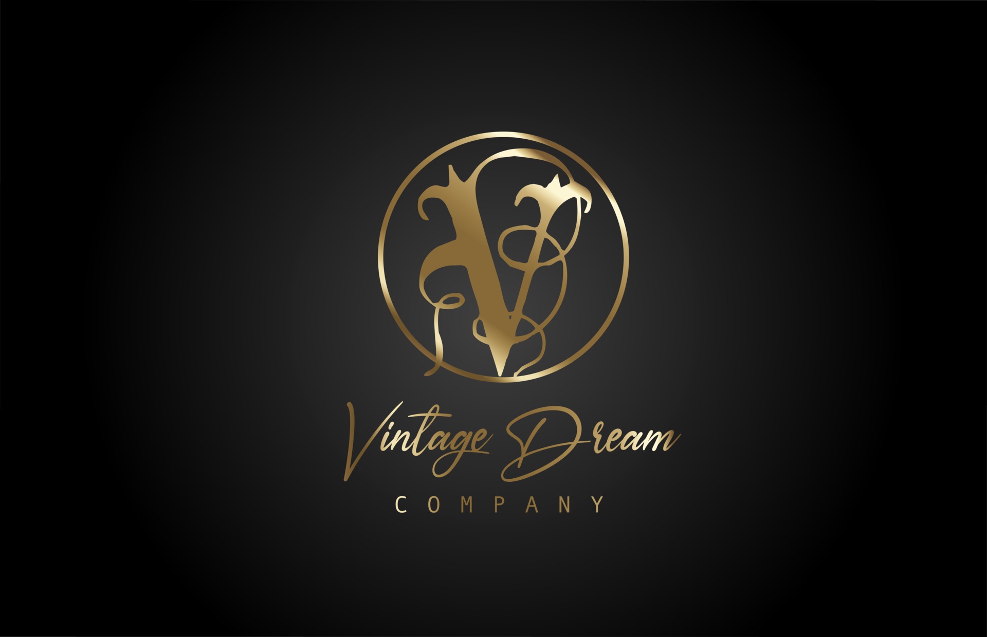 V Gold Golden Alphabet Letter Icon Logo Vintage Design Concept For Company And Business Corporate Identity With Black Background And Retro Style Vector Art At Vecteezy