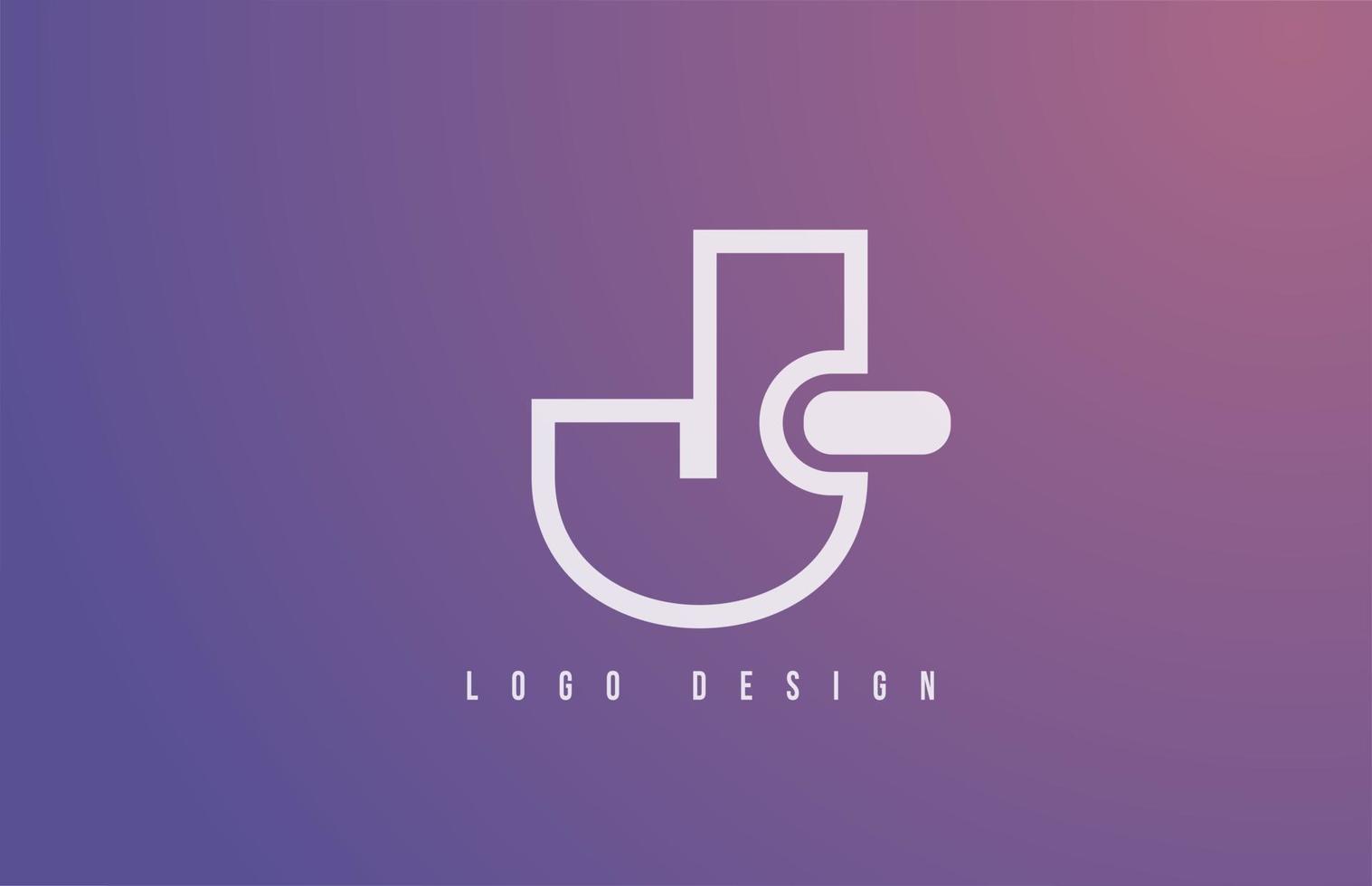 letra del logotipo del alfabeto j para negocios y empresa con estilo geométrico y color pastel. brading corporativo y rotulación de iconos con diseño azul simple vector