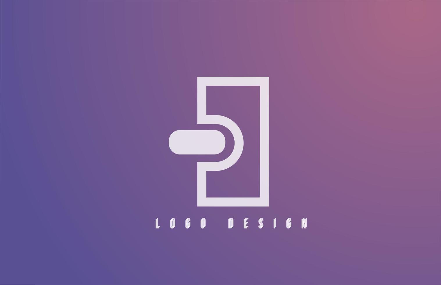 I letra del logotipo del alfabeto para empresas y empresas con estilo geométrico y color pastel. brading corporativo y rotulación de iconos con diseño azul simple vector