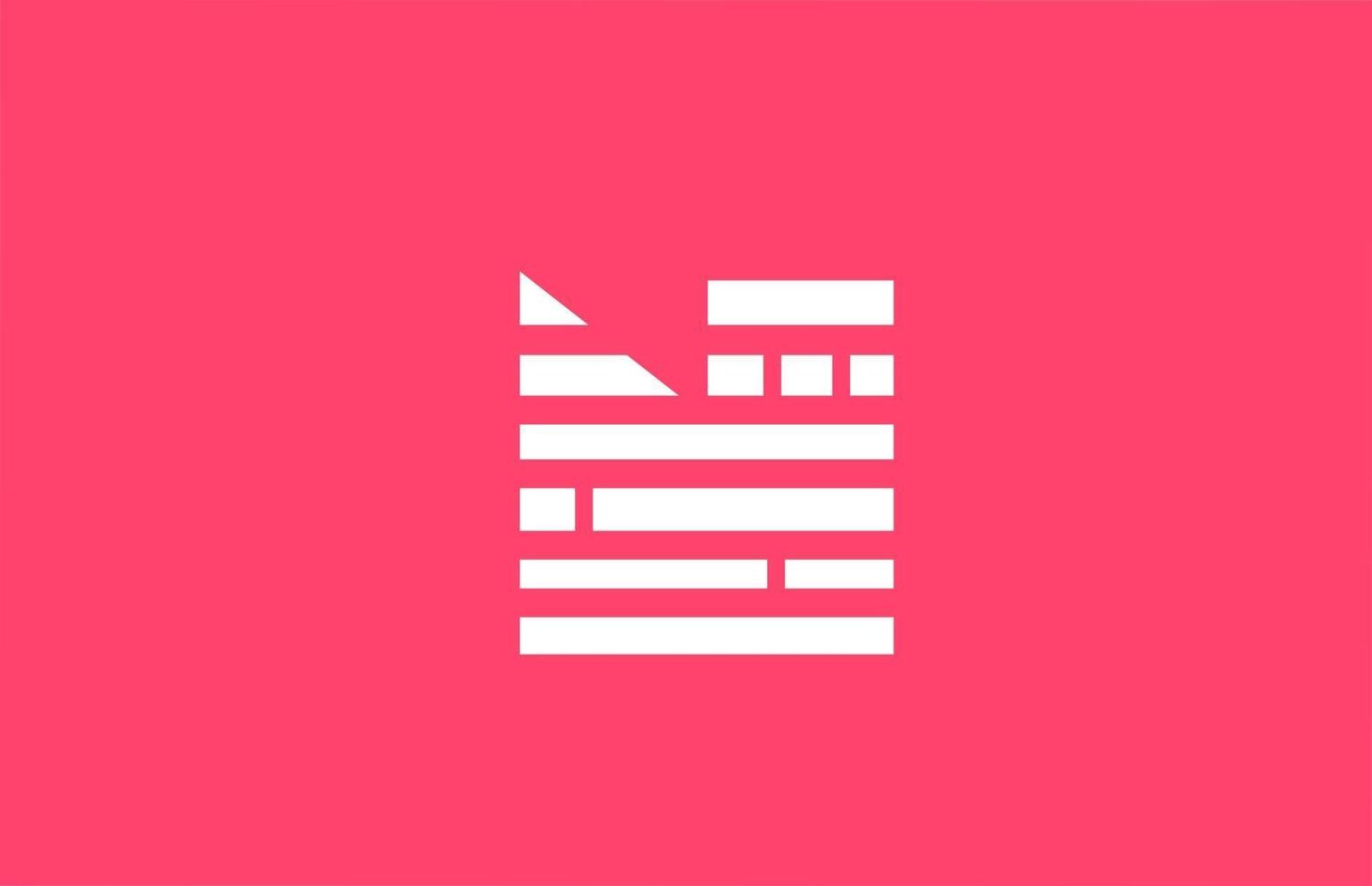 pink letter N logo alphabet icon with line block. Creative design for business and company vector