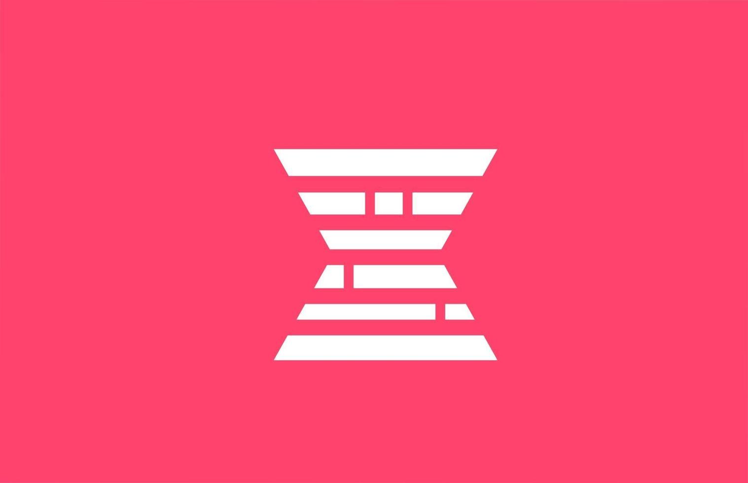 rosa letra x logo icono de alfabeto con bloque de línea. diseño creativo para negocios y empresa. vector