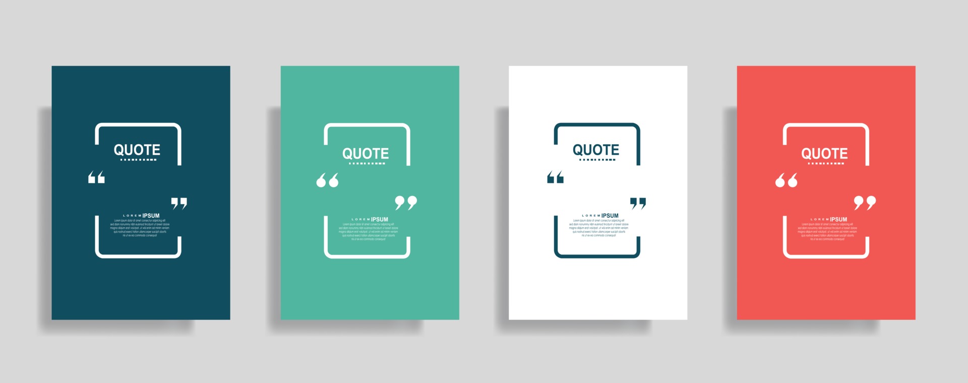 Quotes frame blank templates set, Text in brackets, citation empty