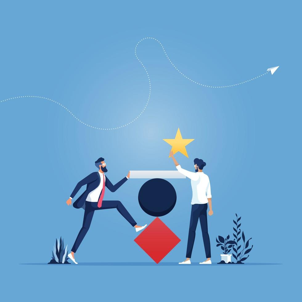 Business teamwork concept-Team building and balance Different shapes  2639236 Vector Art at Vecteezy