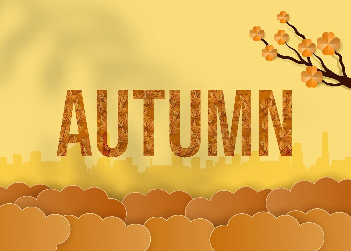 Autumn season vector background
