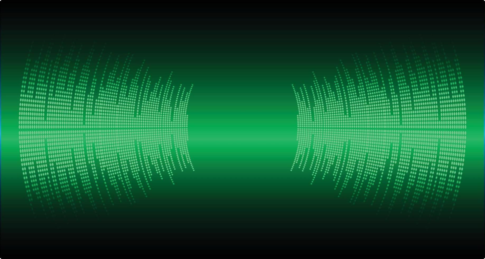 ondas de sonido oscilando luz oscura vector