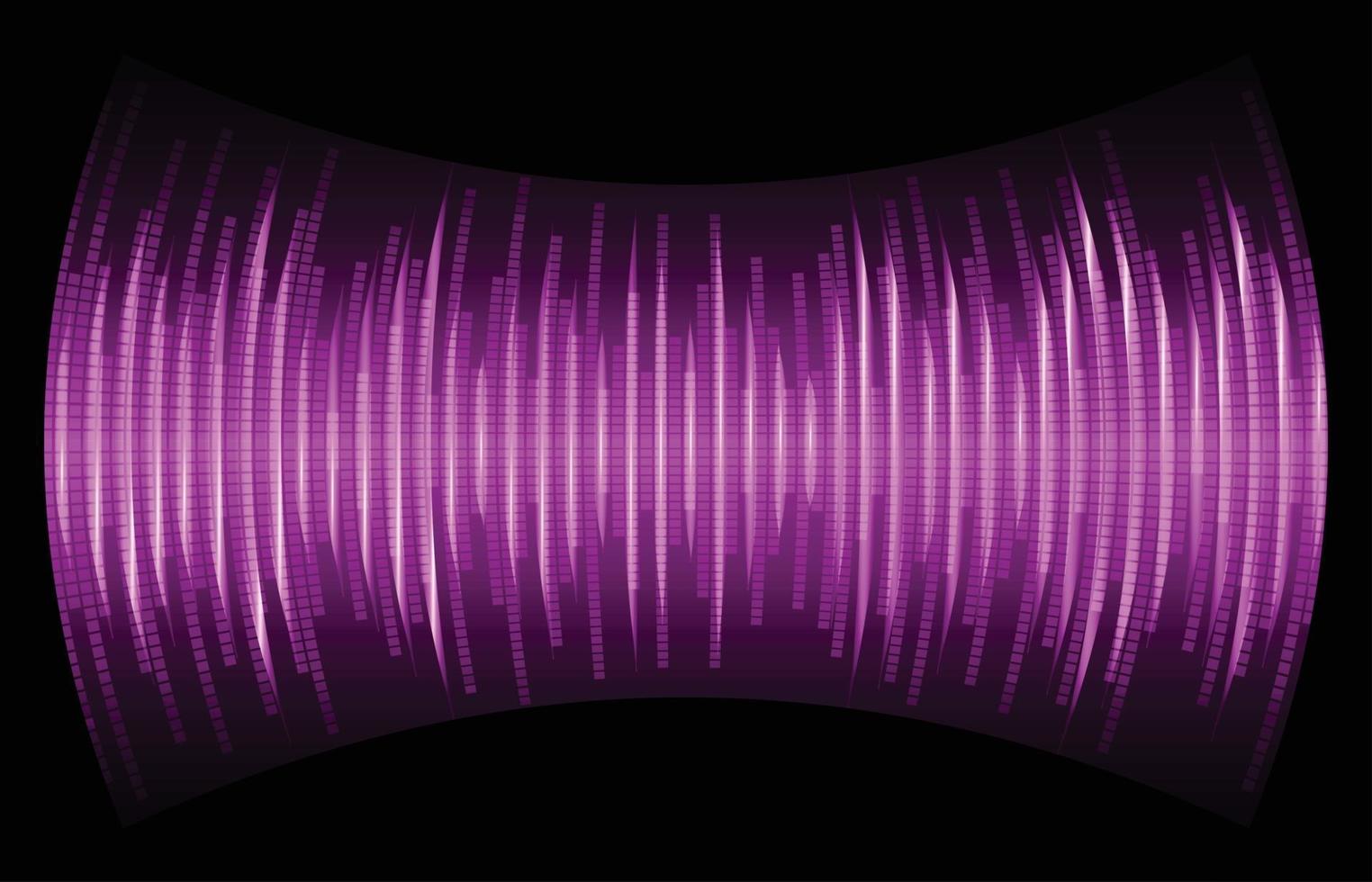 ondas de sonido oscilando luz oscura vector