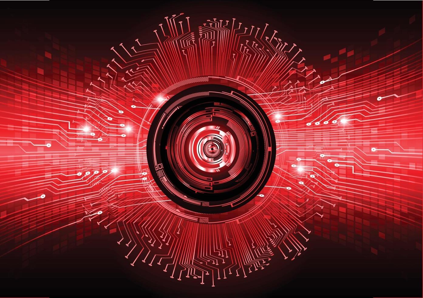 Fondo de concepto de tecnología futura de circuito cibernético de ojo vector