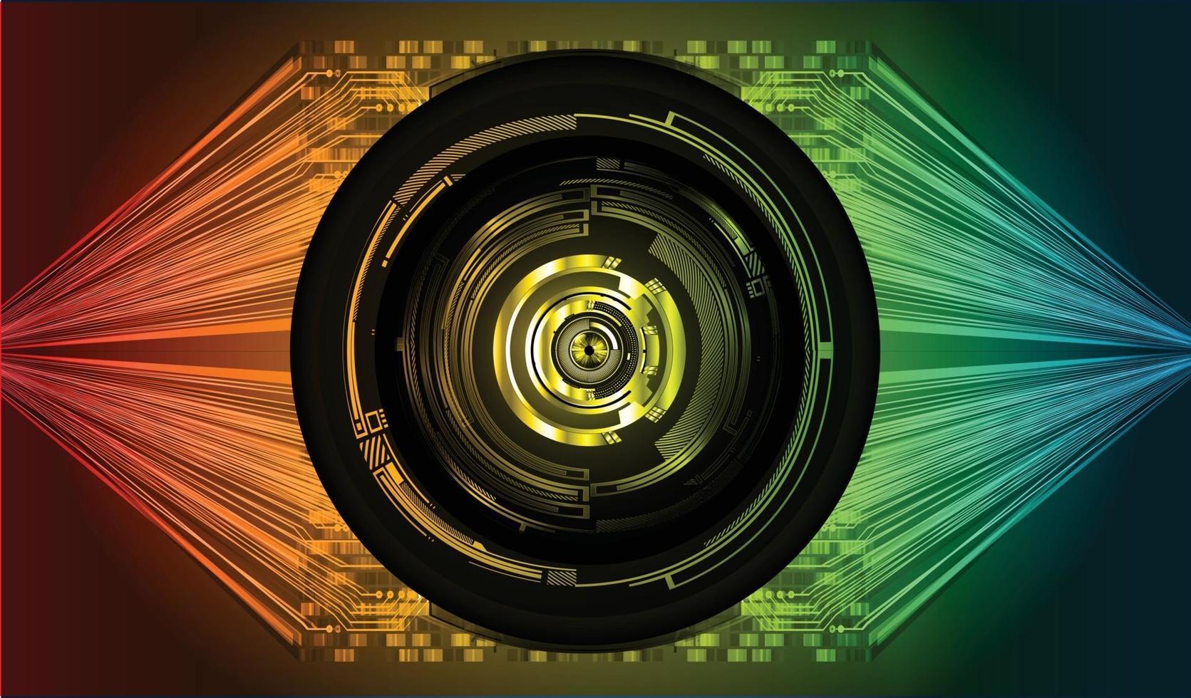 eye cyber circuit future technology concept background vector
