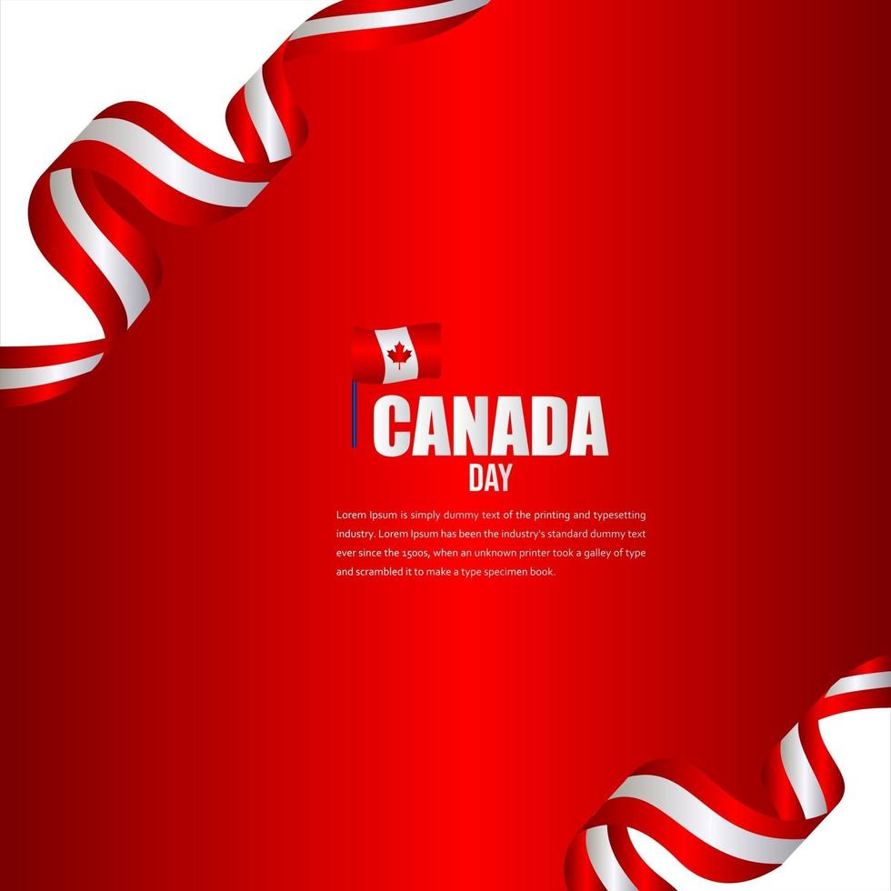 plantilla de vector de ilustración de diseño de celebración del día de la independencia de canadá