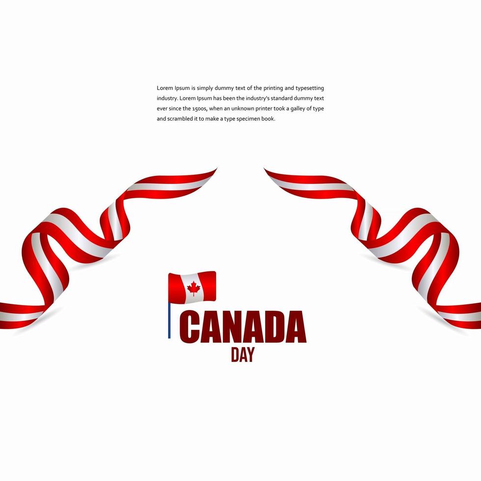 plantilla de vector de ilustración de diseño de celebración del día de la independencia de canadá