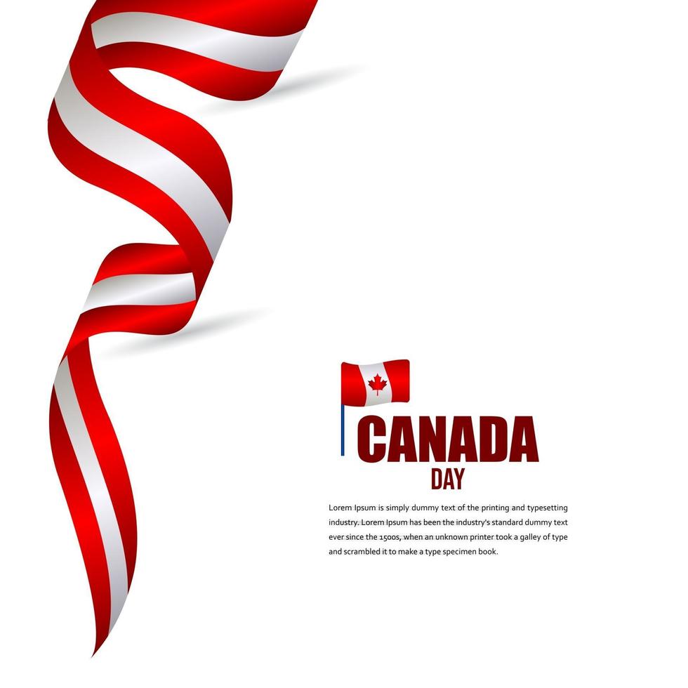 plantilla de vector de ilustración de diseño de celebración del día de la independencia de canadá