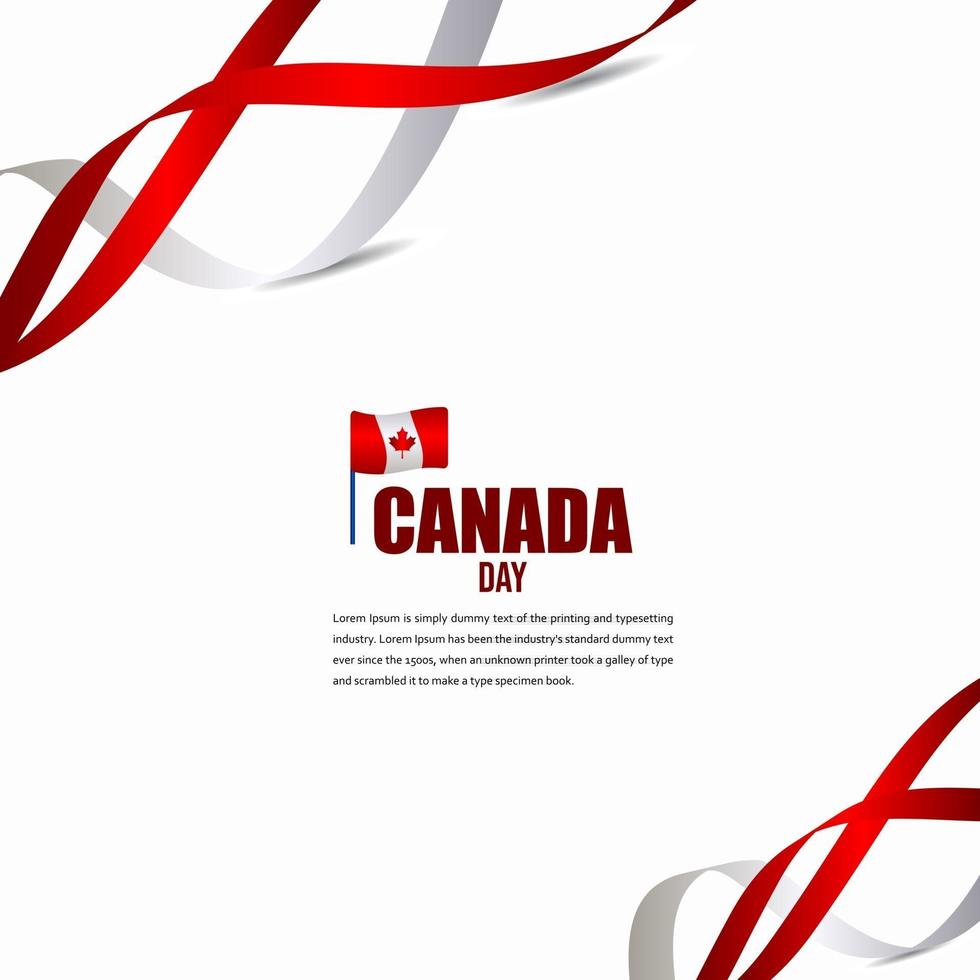 Canada Independence Day Celebration Design Illustration Vector Template