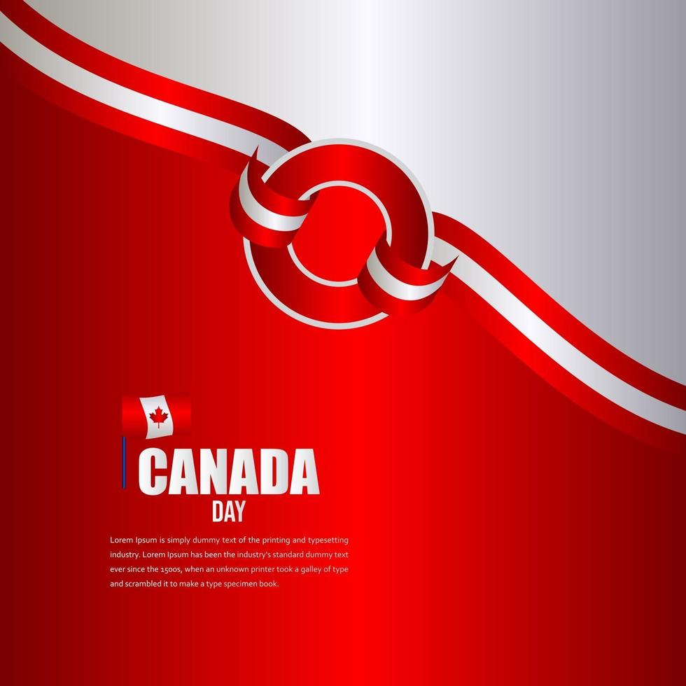 plantilla de vector de ilustración de diseño de celebración del día de la independencia de canadá