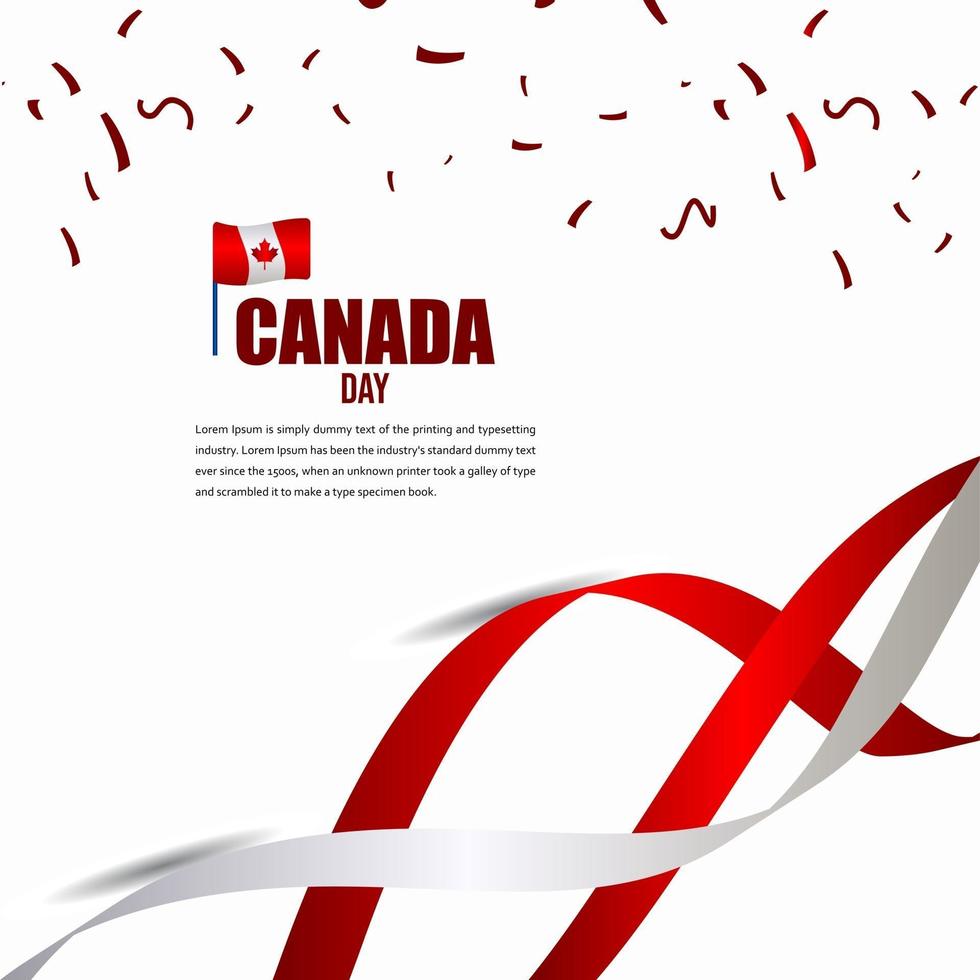 Canada Independence Day Celebration Design Illustration Vector Template