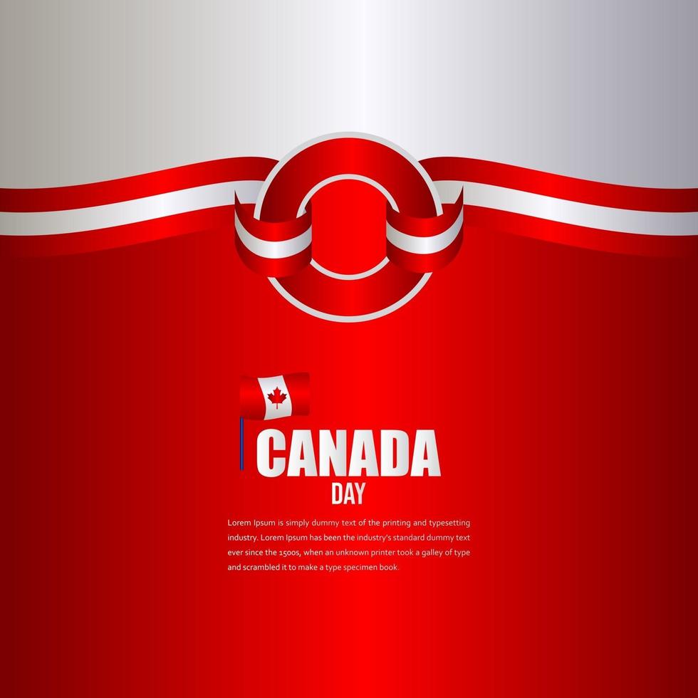 Canada Independence Day Celebration Design Illustration Vector Template