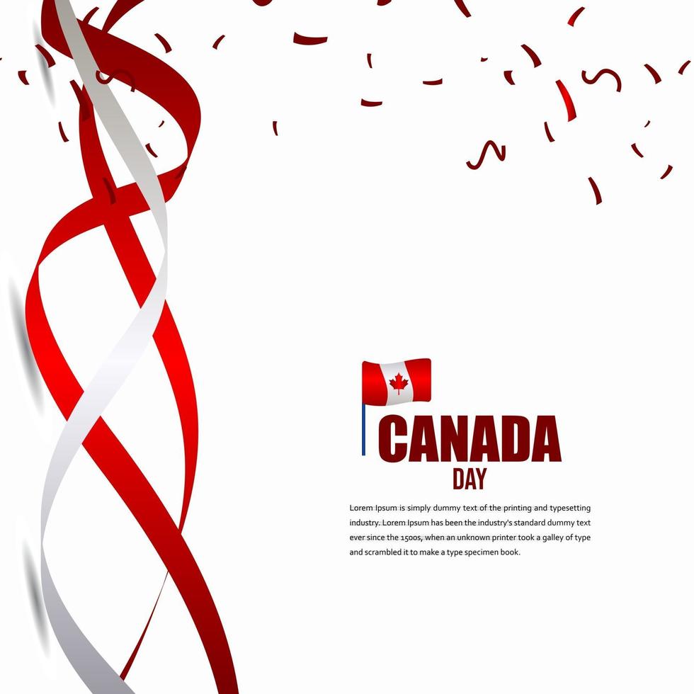 Canada Independence Day Celebration Design Illustration Vector Template