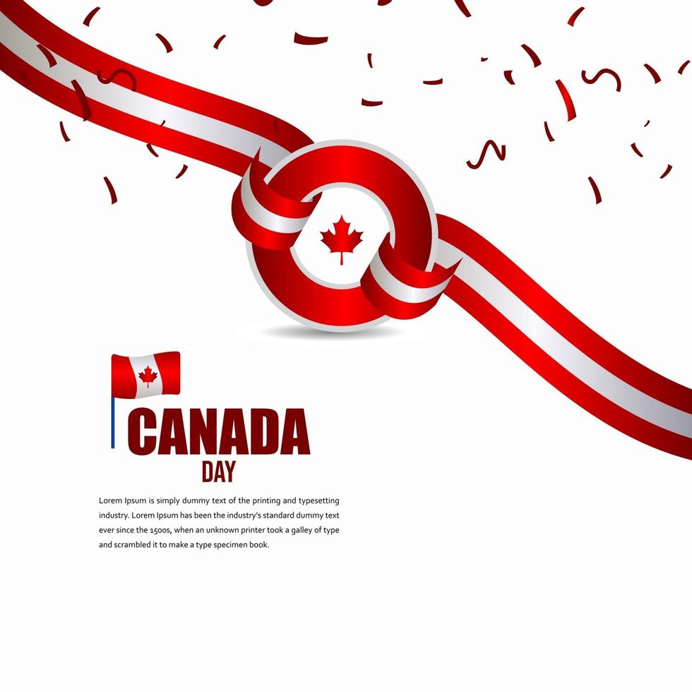 Canada Independence Day Celebration Design Illustration Vector Template