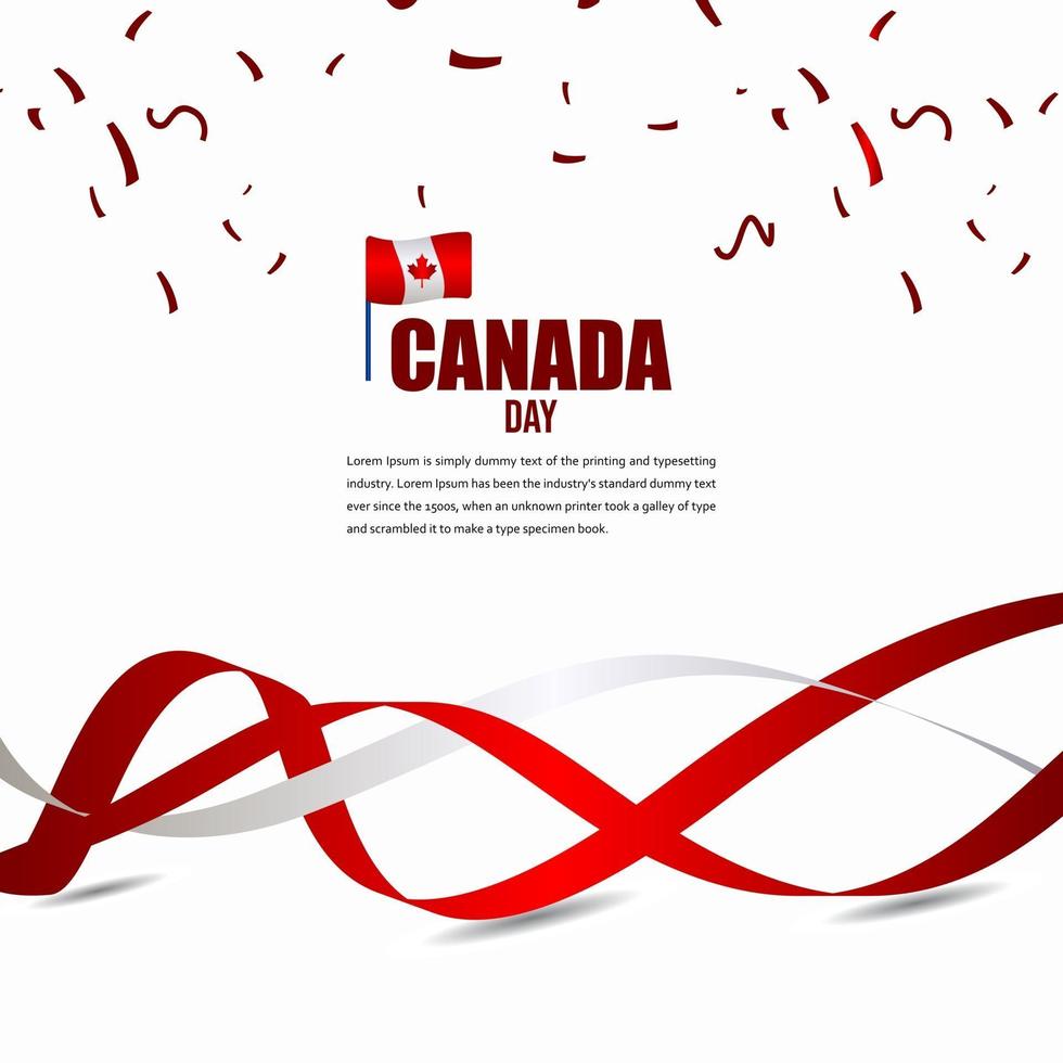 plantilla de vector de ilustración de diseño de celebración del día de la independencia de canadá