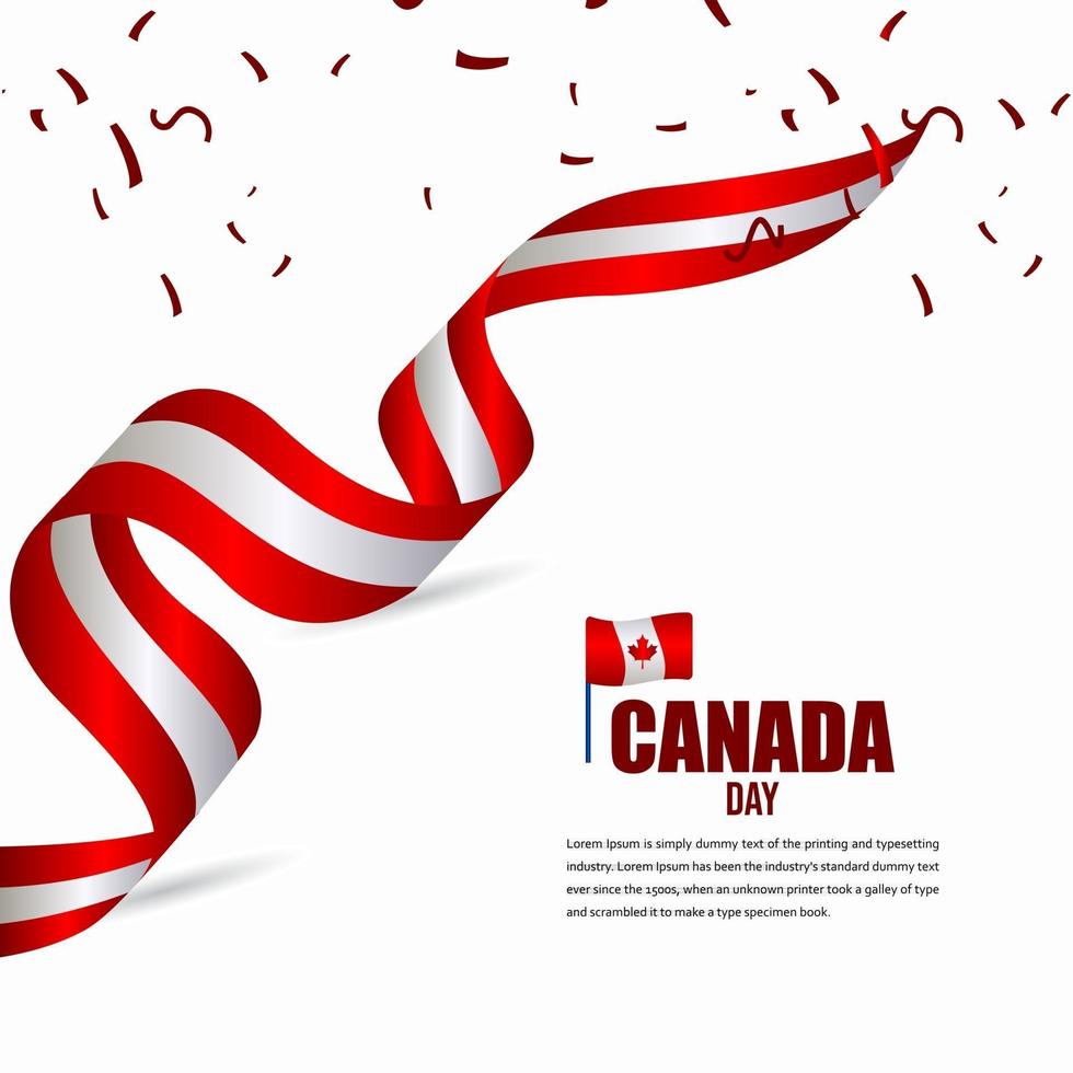 plantilla de vector de ilustración de diseño de celebración del día de la independencia de canadá