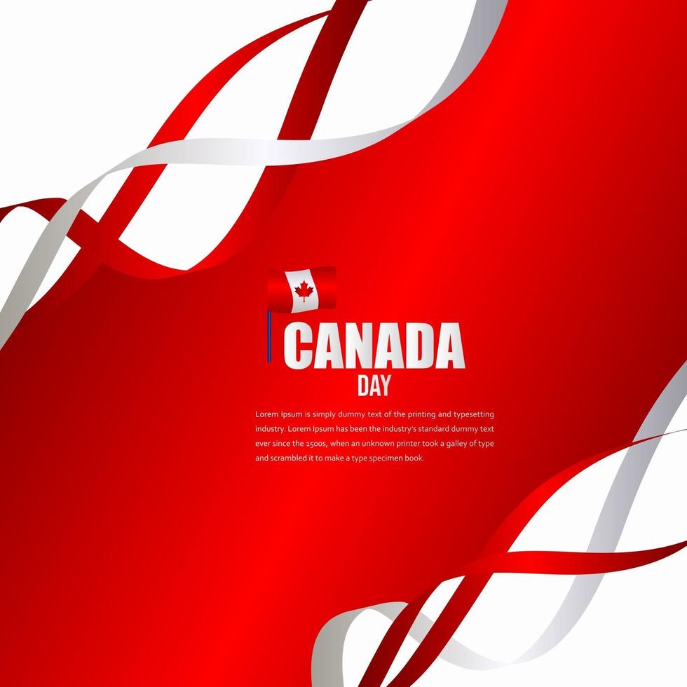 Canada Independence Day Celebration Design Illustration Vector Template