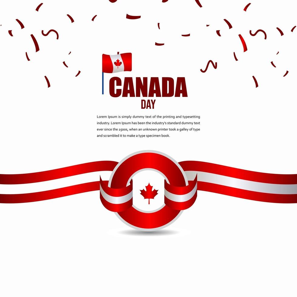 Canada Independence Day Celebration Design Illustration Vector Template