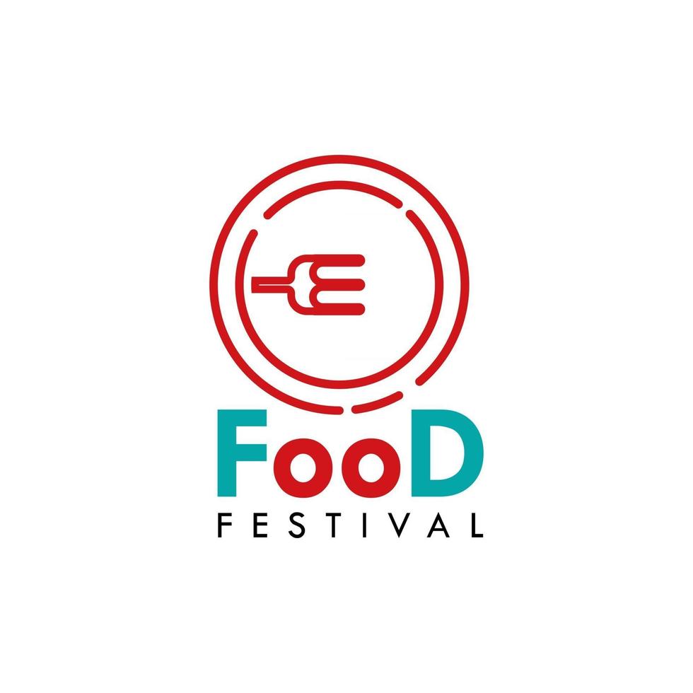 Ilustración de diseño de plantilla de vector de logotipo de festival de comida