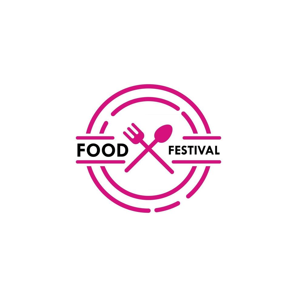 Ilustración de diseño de plantilla de vector de logotipo de festival de comida