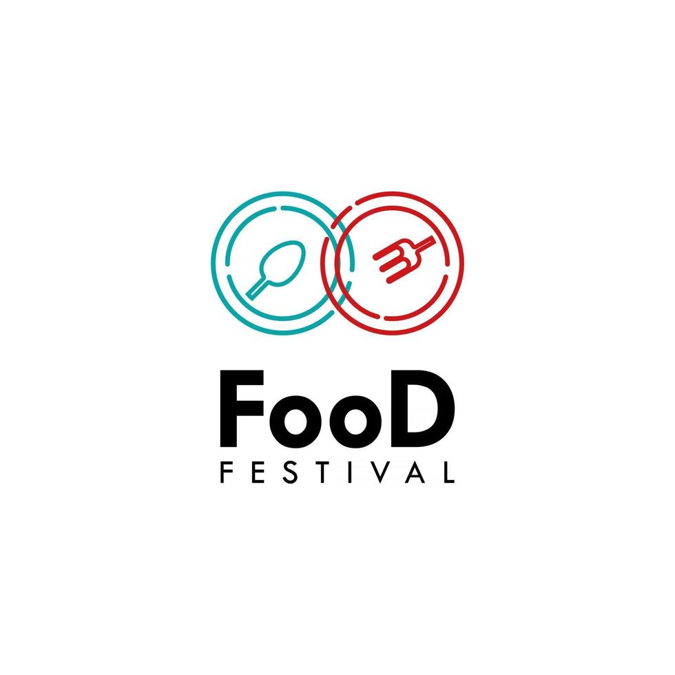 Ilustración de diseño de plantilla de vector de logotipo de festival de comida