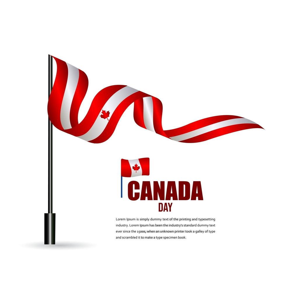 plantilla de vector de ilustración de diseño de celebración del día de la independencia de canadá