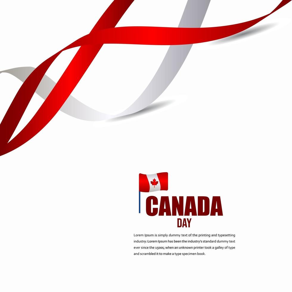 plantilla de vector de ilustración de diseño de celebración del día de la independencia de canadá