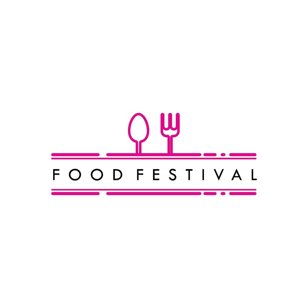 Ilustración de diseño de plantilla de vector de logotipo de festival de comida