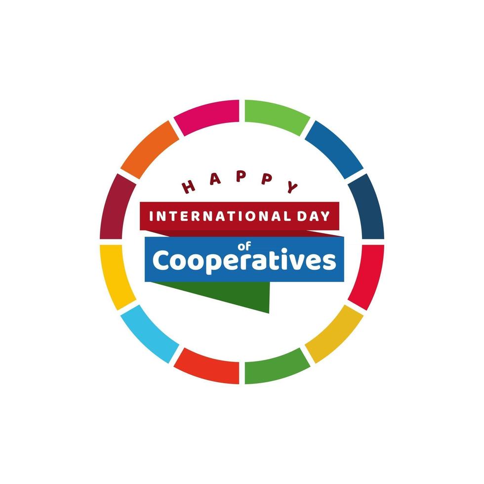 International Day of Cooperatives Celebration Vector Template Design Illustration