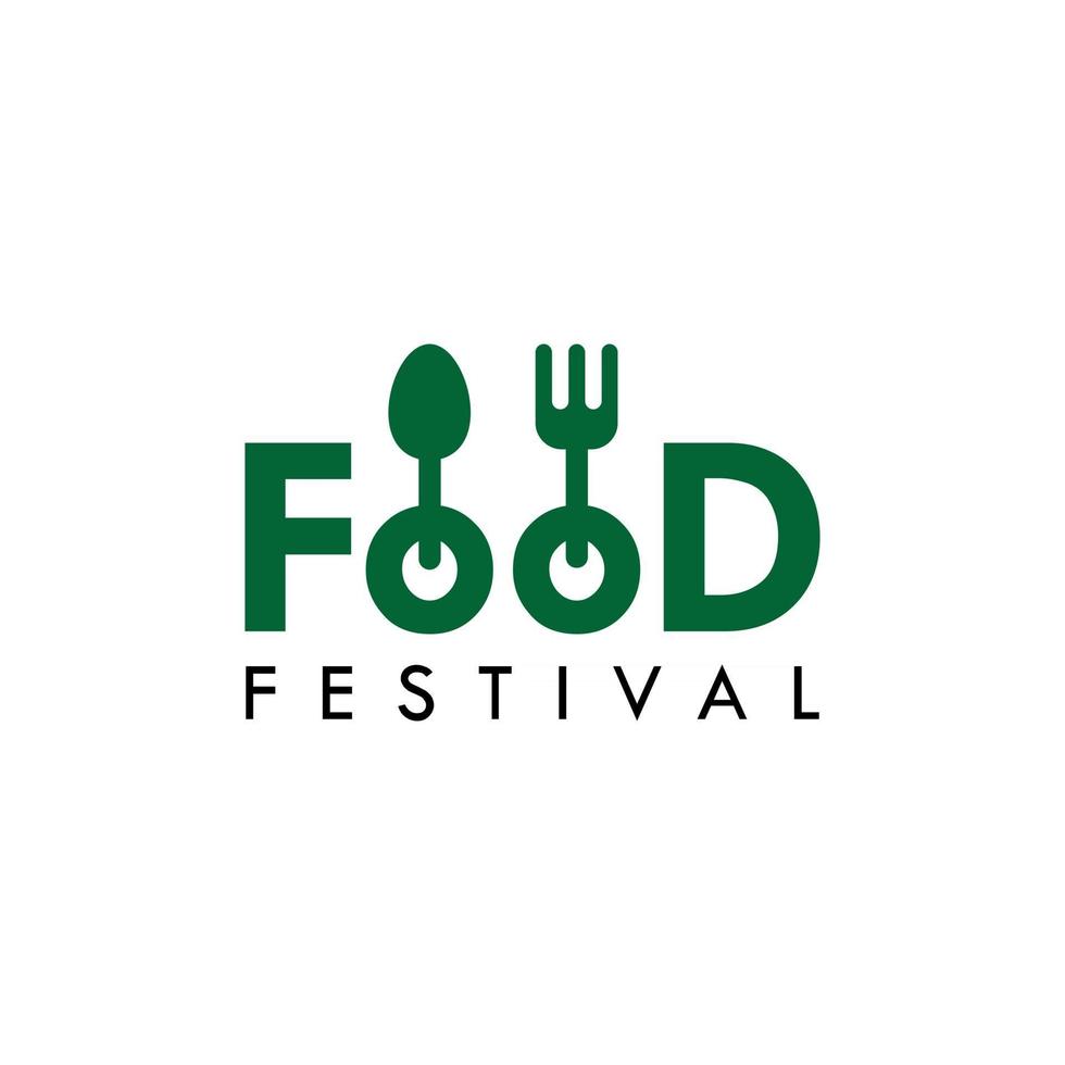 Ilustración de diseño de plantilla de vector de logotipo de festival de comida